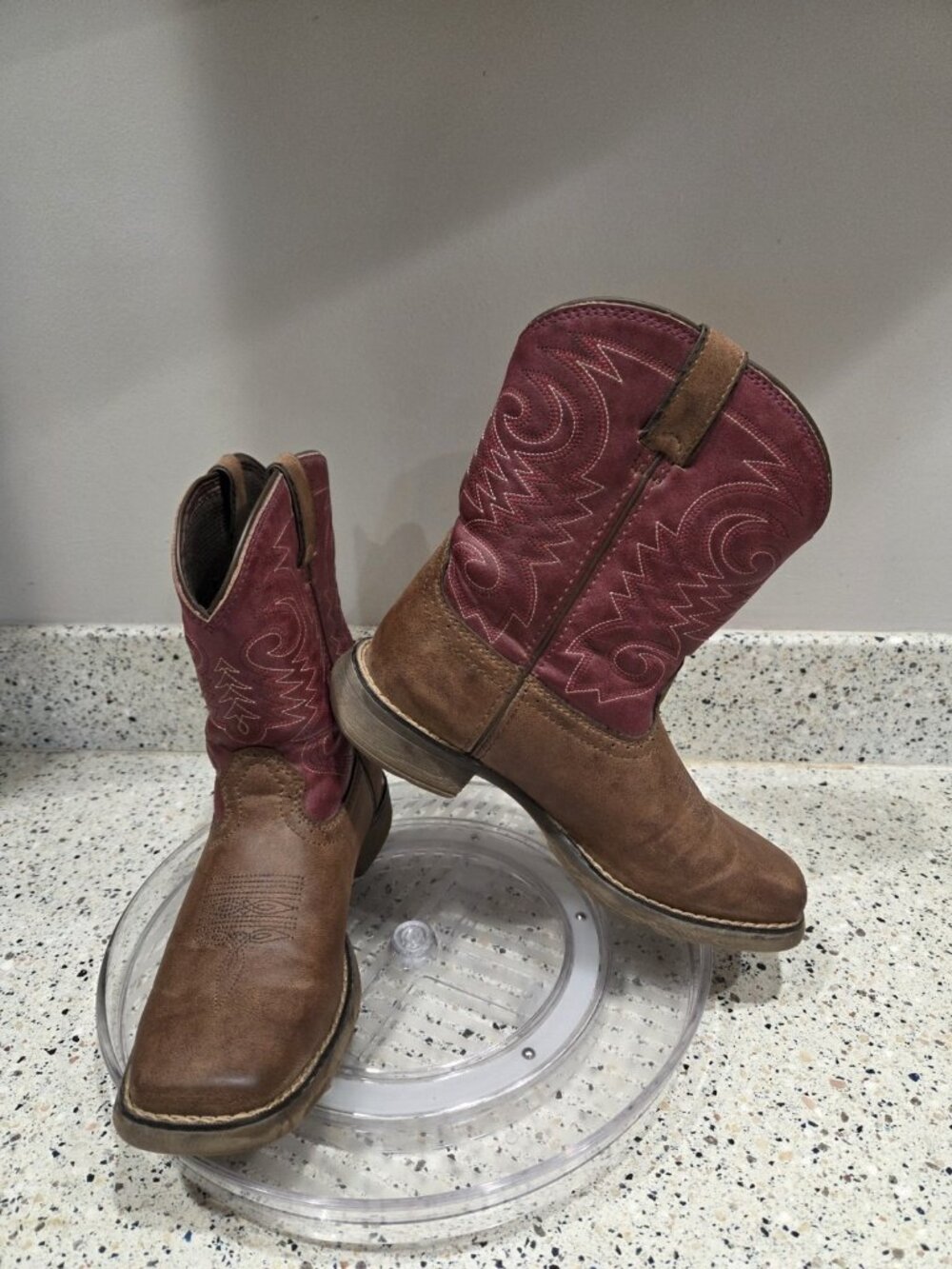 Durango Kid's Lil' Rodeo Briar Brown & Brick Red Western Boot DBT0222TS 3M